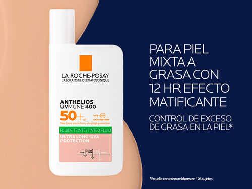 ANTHELIOS UVMUNE 400 OIL CONTROL FLUIDO SPF50+ CON COLOR